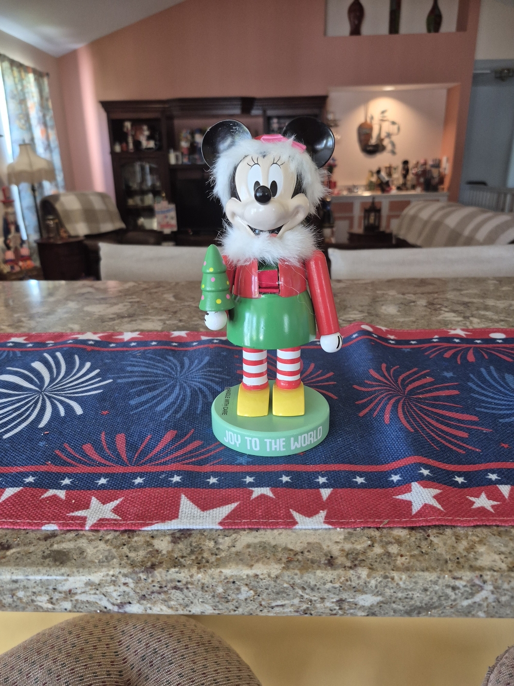Disney Minnie Mouse Holiday Nutcracker in Green, Red & Yellow
